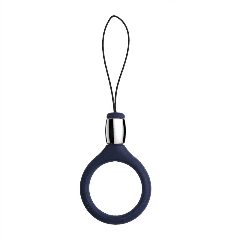 Universal Siliconen Lanyard Voor Sleutels Telefoons Band Keycord Lanyards Vinger Ringen Mobiele Telefoon Accessoires DIY Hang Touw Sleutelhanger: dark blue