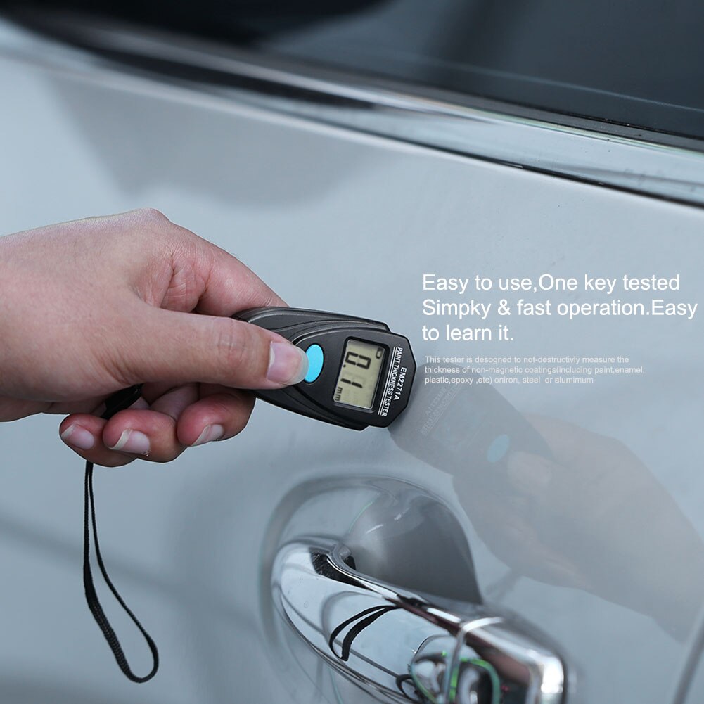 EM2271 Mini Thickness Gauge Electronic Width Measuring Instruments Car Paint Thickness Meter Paint Coating Thickness Tester Tool