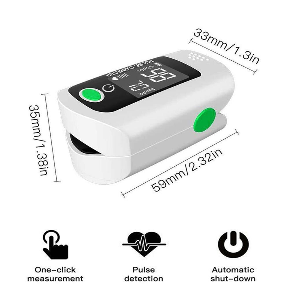 Pulsossimetro portatile pulsossimetro digitale per uso domestico ossigeno nel sangue misuratore di saturazione della frequenza cardiaca Spo2 PR Monitor per dito per la casa