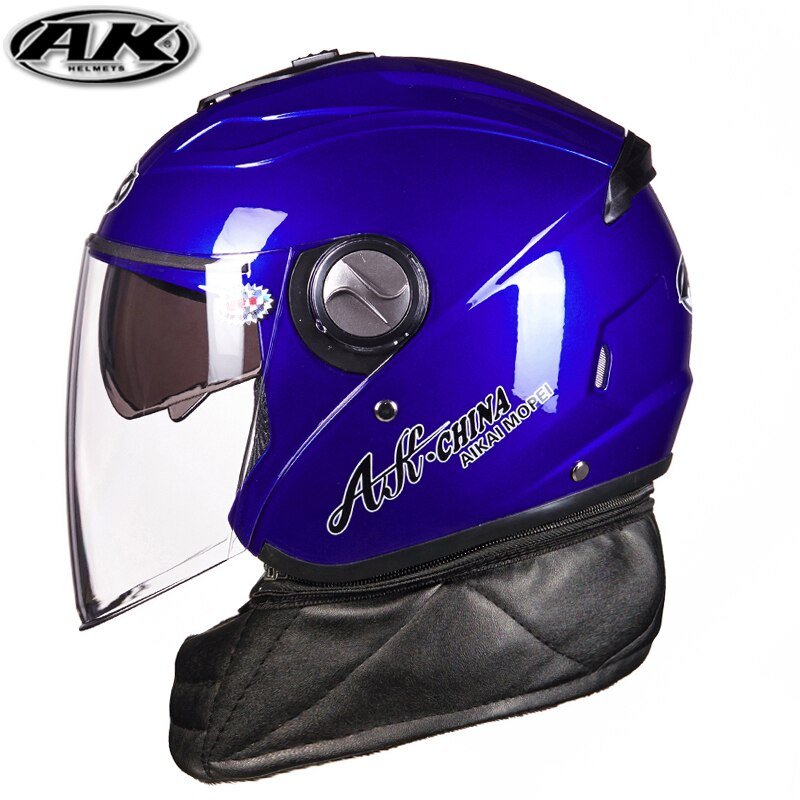 AK vier jahreszeiten elektrische auto halb-abgedeckt helme männer &amp; frauen doppel objektiv herbst winter motorrad helm: 2 / M