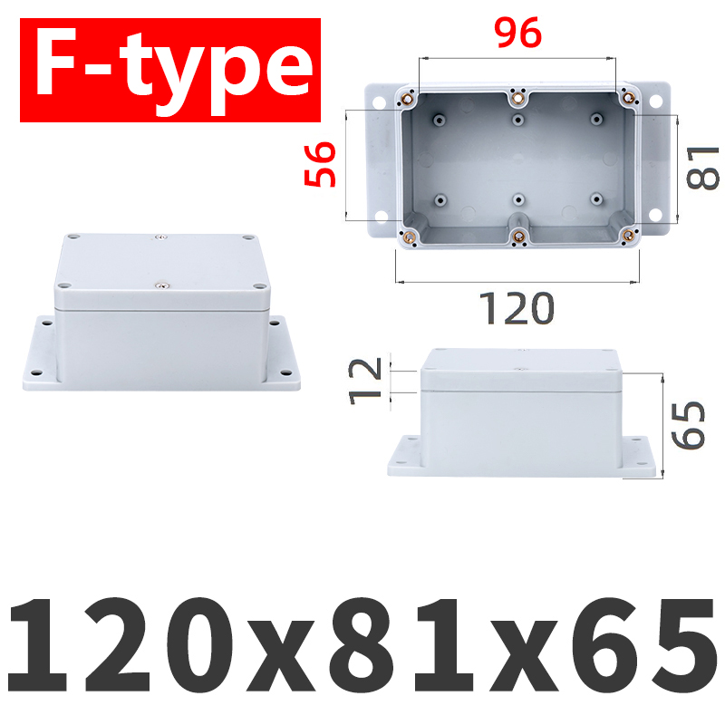 Ip67 waterproof enclosures, plastic boxes, electronic project boxes, outdoor instruments, electrical project boxes, junction boxes with earpieces: Brown