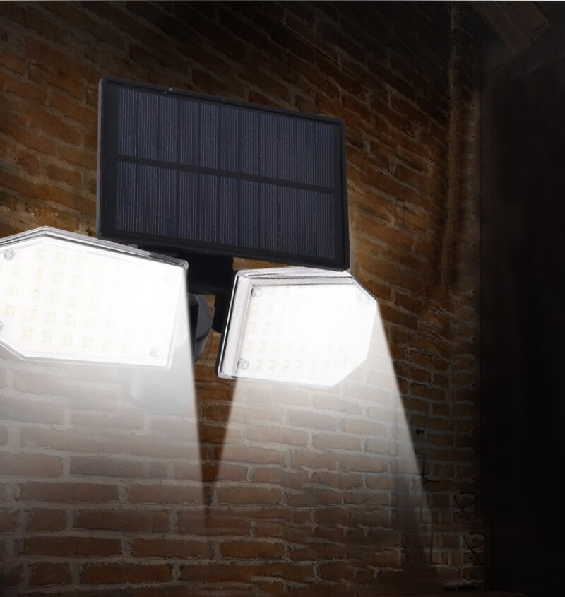 5.5V Wireless Wall Mounted Solar Lights Outdoor Motion Sensor Rechargeable Security Lights Flood LED Courtyard Garden Lamp