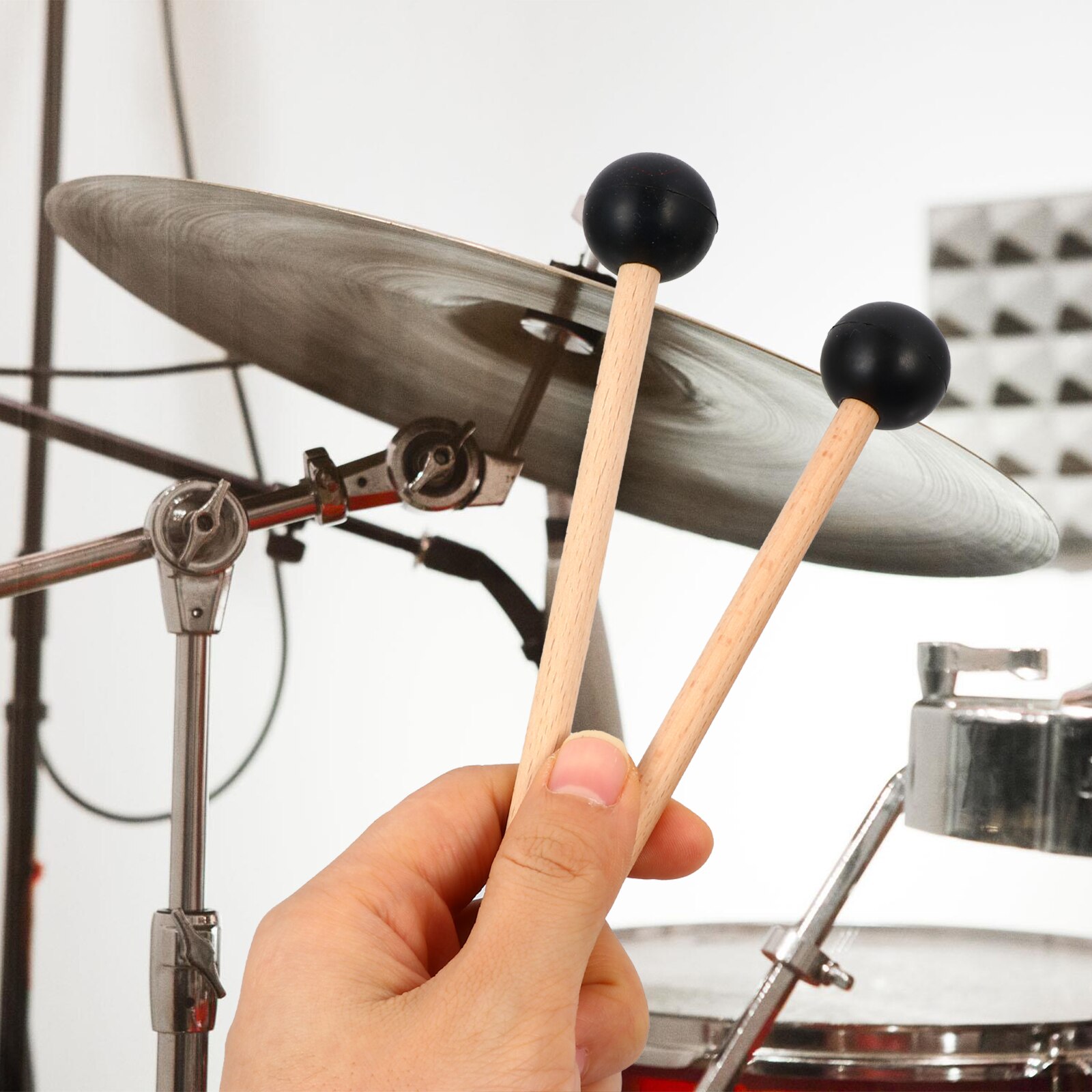 Tambour Enfant Maillets Percussion Caoutchouc Pour Xylophone - 1 Paire - Enfants Et Adultes - Pour Marimba, Glockenspiel... Baguettes Caoutchouc