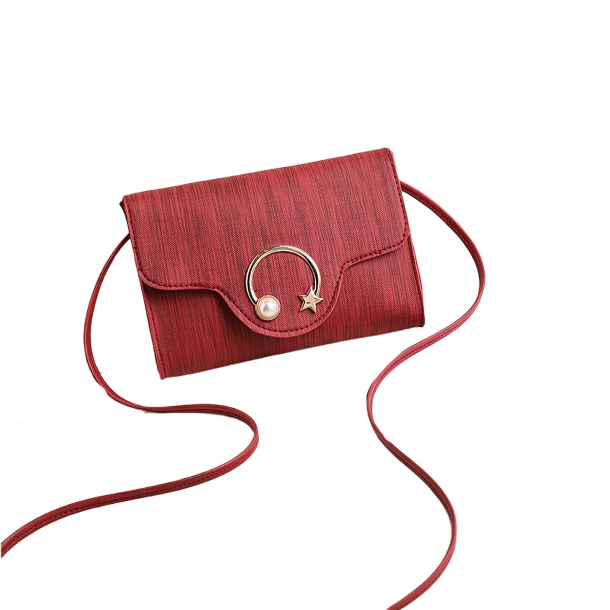 Dames effen kleine pu vierkante tas koreaanse crossbody tas sleutelhanger telefoonhouders vrouwelijke hasp portemonnees 5 kleuren: A