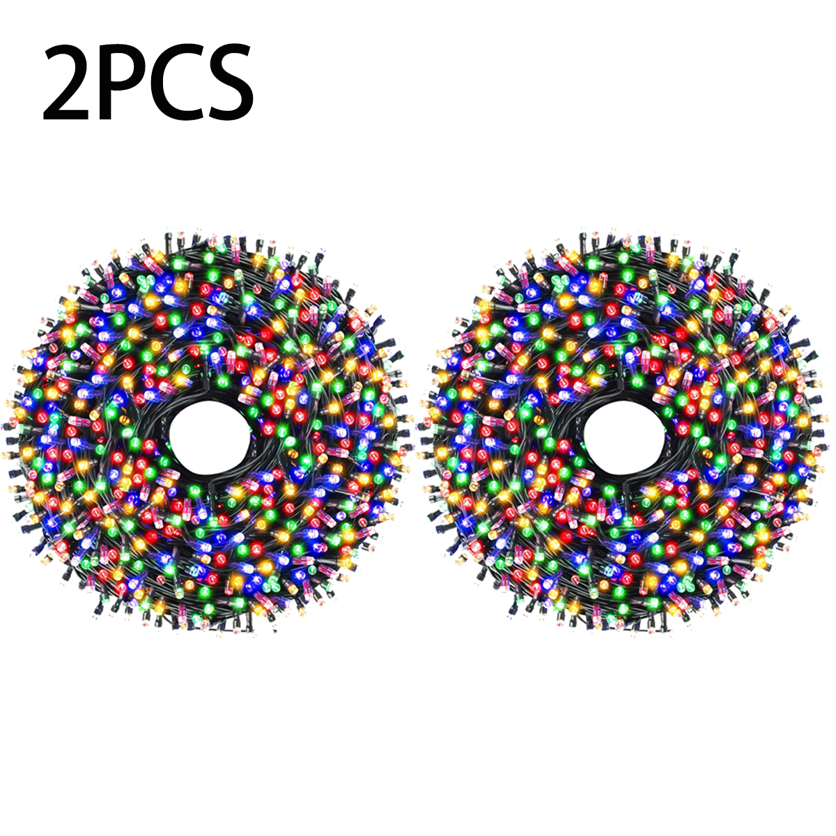 1/2/3 Uds. Guirnalda de luces LED 10M/20M/30M adorno de Hada de árbol de Navidad para exteriores 220V enchufe europeo/110V enchufe estadounidense, lámpara de decoración de CW/WW/RGB: Color blanco cálido / 350 W / enchufe europeo
