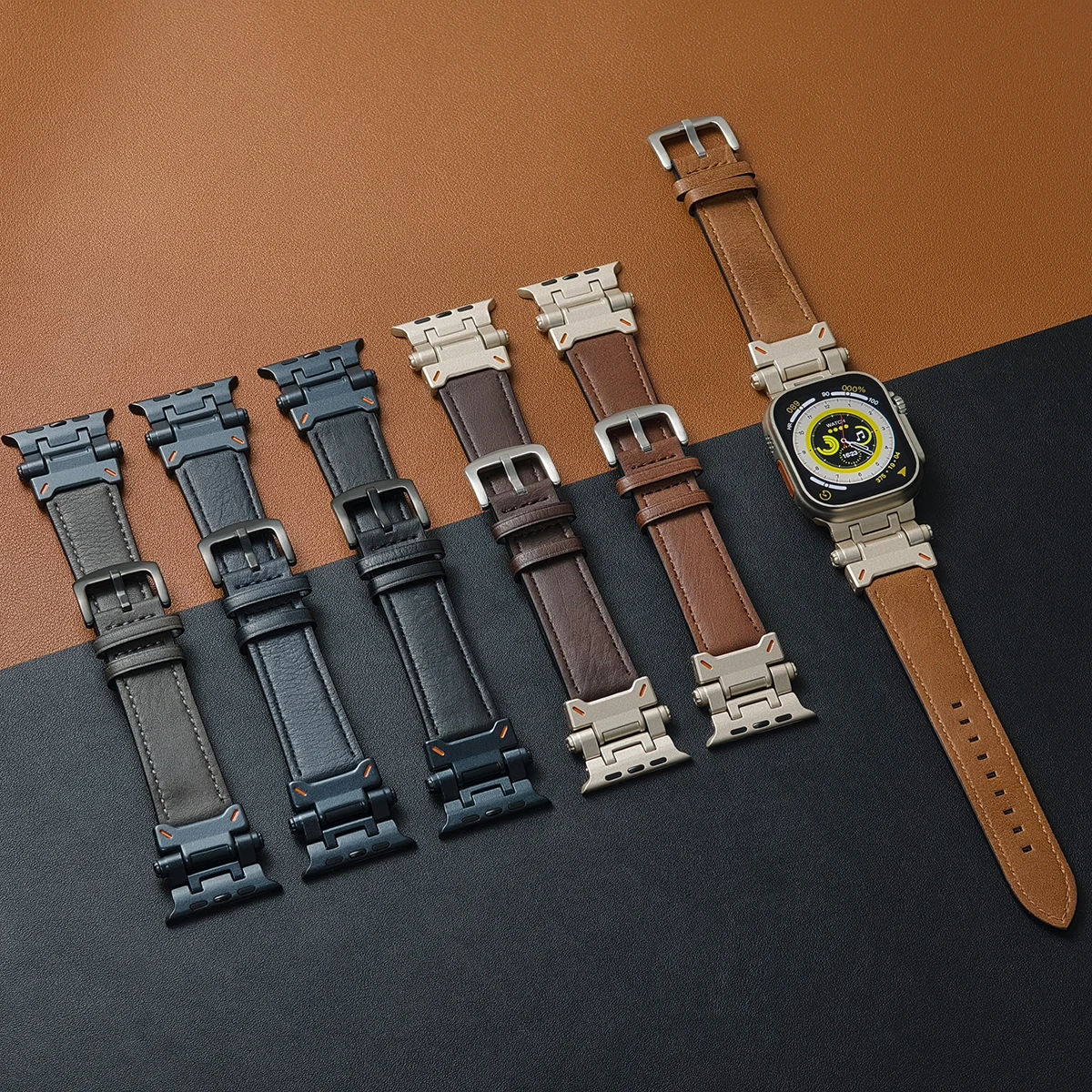 Lederen band voor Apple Watch Ultra 2 Band 49 mm 3 2 1 42 mm Armband voor Iwatch Series 10 46 mm 9 8 7 6 SE 5 44 mm 45 mm horlogeband