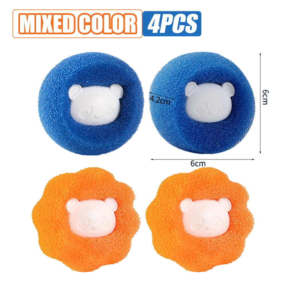 Kit de bolas de esponja para lavandería, 4/6/8 Uds., para lavadora, bolas reutilizables para quitar el pelo de mascotas, limpieza del hogar, recolector de pelusas y pelusas: Verde militar