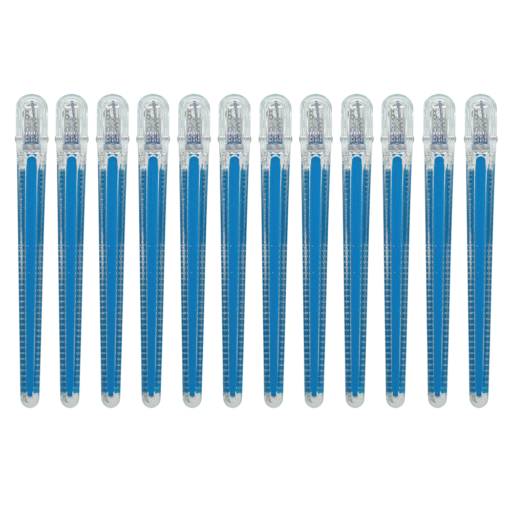 12 stks Barbershop Haarspeld Kappers Haar Clip Kapper Kapsel Alligator Clips Professionele Schoonheidssalon Benodigdheden: Blauw