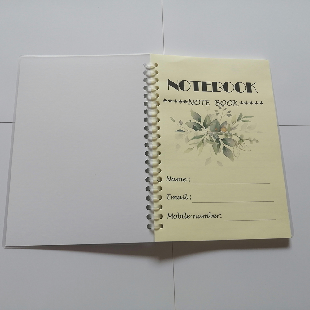 Lined Page Spiral Notebook Initial Alphabet Letters Note Book Writing Pads Majuscule Letter With Flower Personality Name