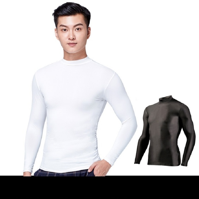 Herre golfskjorter sol uv beskyttelse is tshirts herre langærmet undertøj mandlige udendørs åndbare strømpebukser skjorte undertøj  d0667