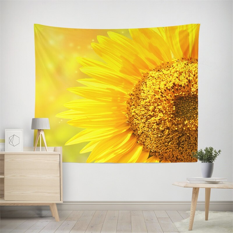 Floratapastra tapisserie murale de tournesol Tropical | Tapis mural suspendu, nappe de Table 95*73cm: 9