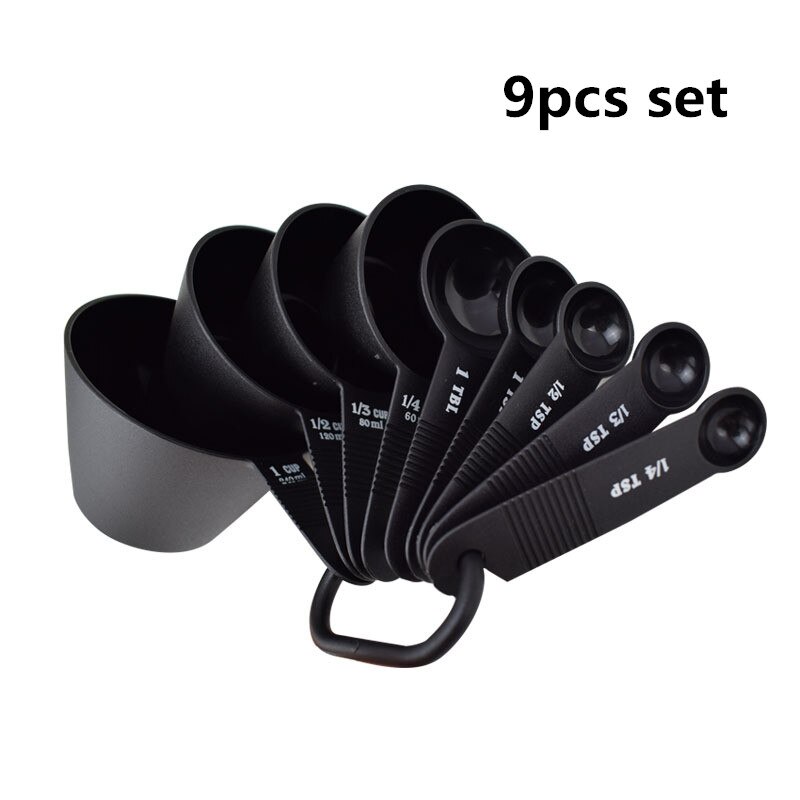 Cucharas Medidoras De Cocina Color Negro Set De 2