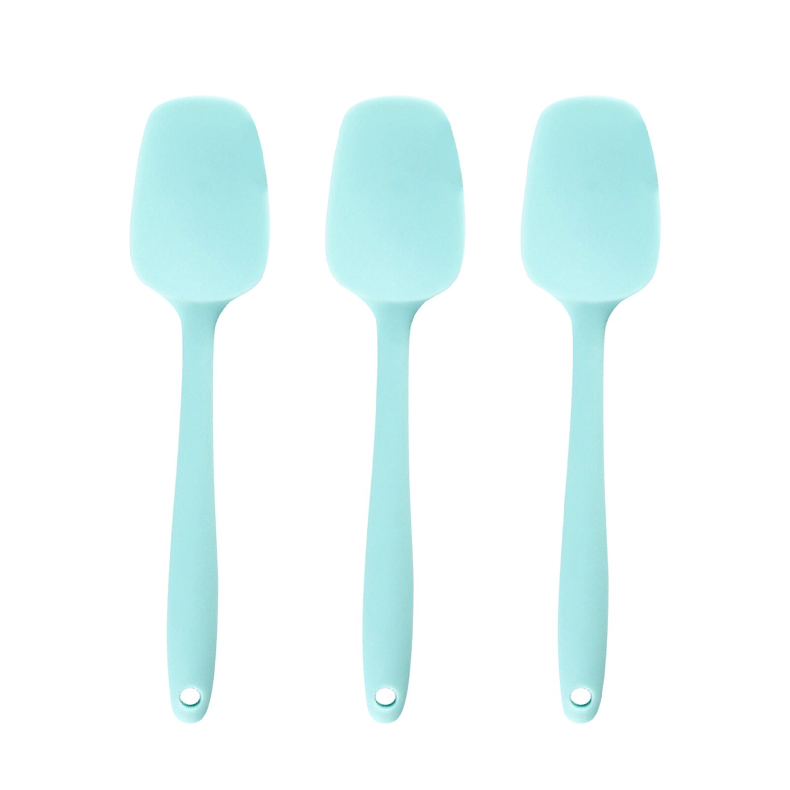 Utensilios de cocina antiadherentes, espátula de silicona, pala para hornear, restaurante, cuchara colgante de limpieza fácil, 3 uds.
