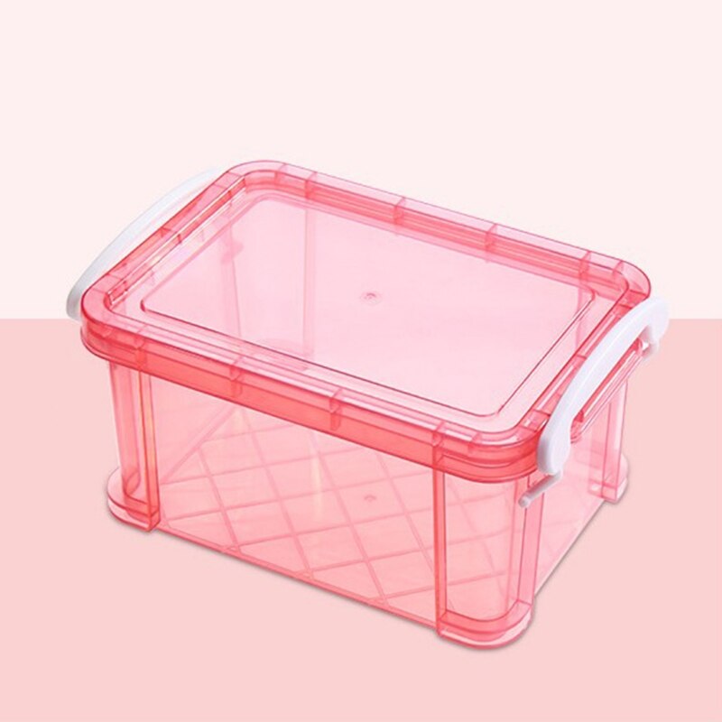 Transparent Index Card Holder Removable Snap-tight Lid Notecard Collection Box Flash Cards Organizer for Home School Office