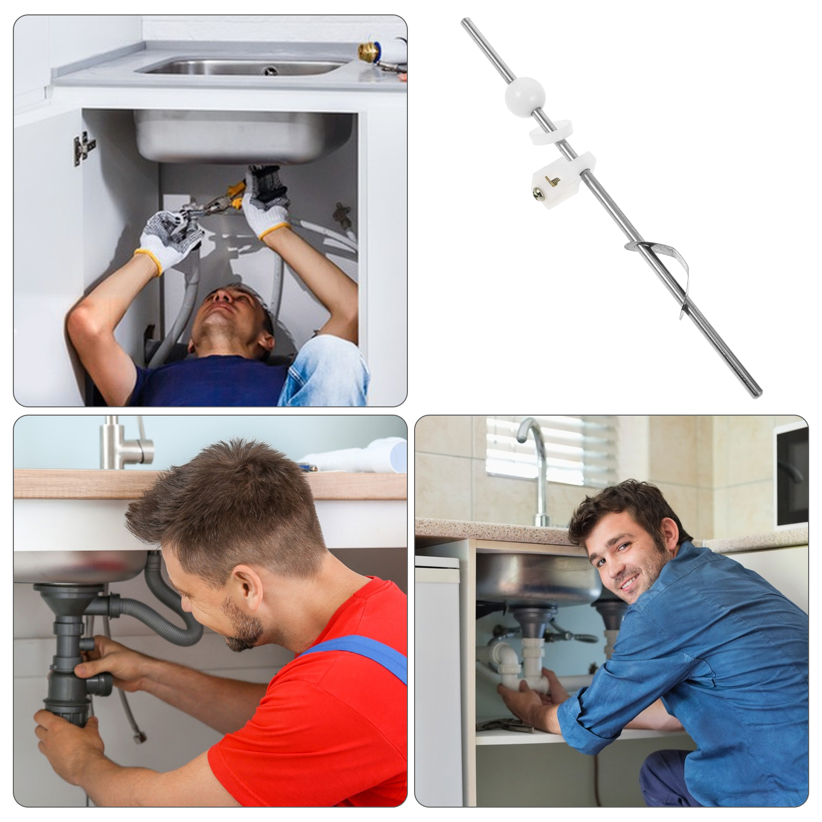 Kolben Abflusshebel Draino Waschbecken Abtropffläche Zugstange Sieb Korb Edelstahl Pivot für