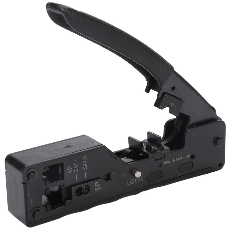 Rj45 Tool Network Crimper Crimping Tools For Cat7 Cat6 Cat5E Cat5 Stp Plugs Rj45 Connector Cables Multifunction Crimp Metal Clip: Default Title