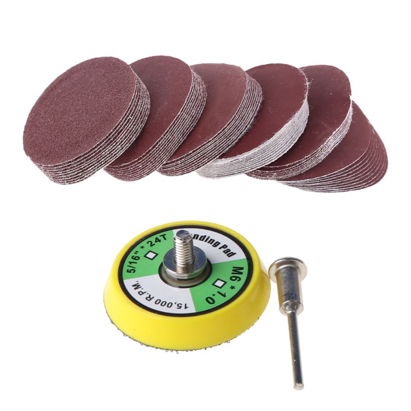 2 Inch 50 mm Sanding Discs Sanding Paper Hook and Loop Sanding Pad polishing tool K3KD