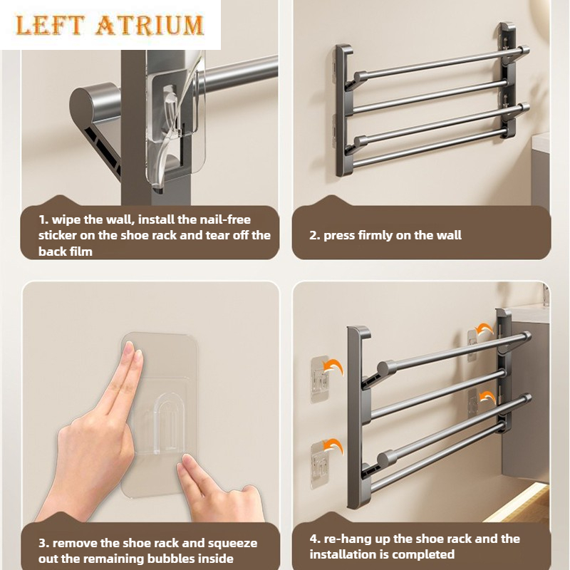 Wieszak na kapcie bez wiercenia, haczyk na kapcie robić łazienki, montowany na ścianie, robić sypialni, porządkowany schowek, suszarka robić butów, organizer dla obuwnika.