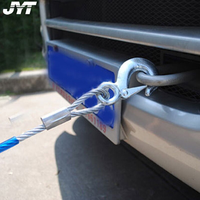 Heavy Duty Tow Ropes 4M 7 Tons Wire Cable High Strength Hook Steel Wire Trailer Car Emergency Towing Rope