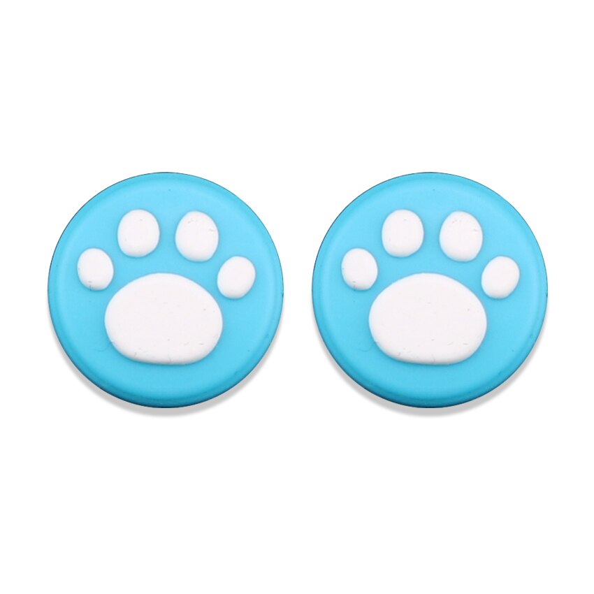 YuXi 2 sztuk słodki kociak Paw silikonowe nakładki na przyciski pokrywa dla przełącznik do nintendo NS Lite Joy Con JoyCon gałka analogowa Grip Joystick czapki: No.47