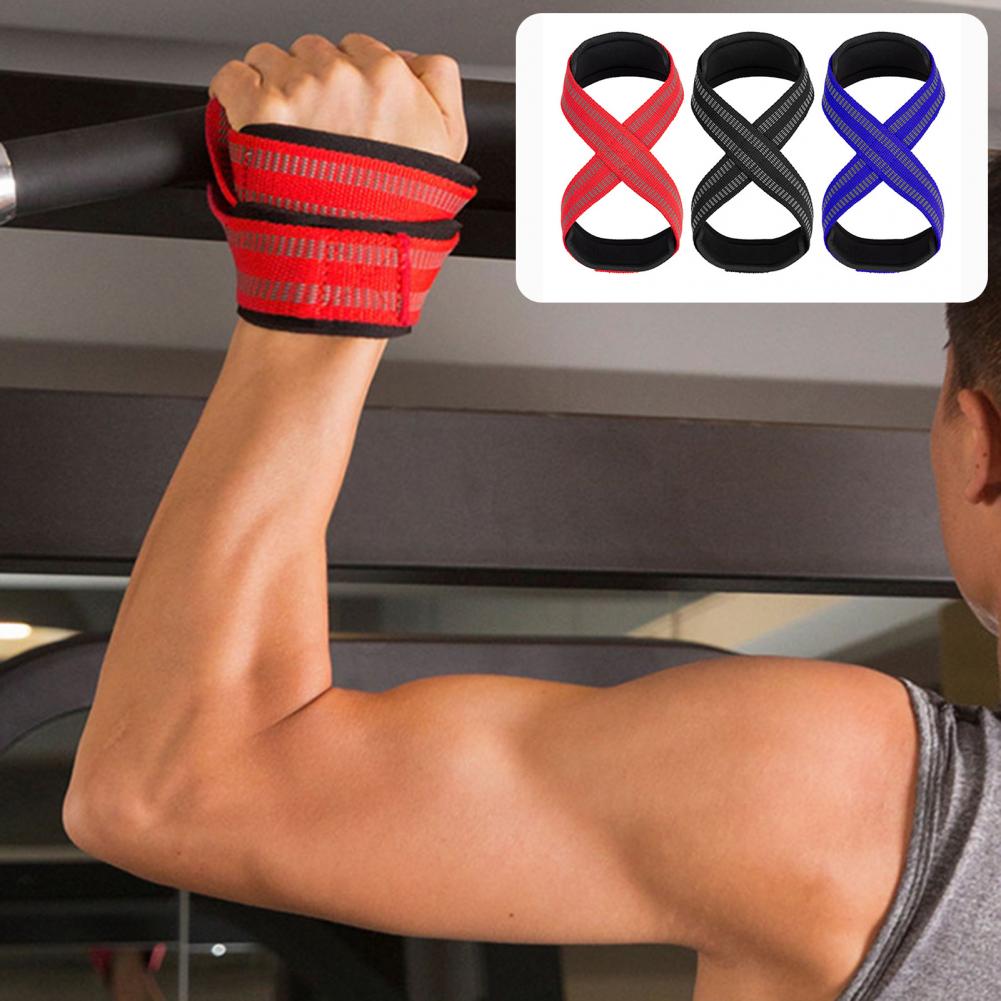 Zwaar uitgevoerde hijsband Spieropbouwriem Antislip gewatteerd Figuur 8 hijsriemen voor heren Dames voor bodybuilding voor thuis