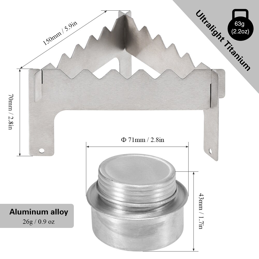 Camping Alcohol Stove Stainless Steel Outdoor Cooking Stove Folding Mini Spirit Cooker Picnic BBQ Cookout Stove Camping Cookware: style 4