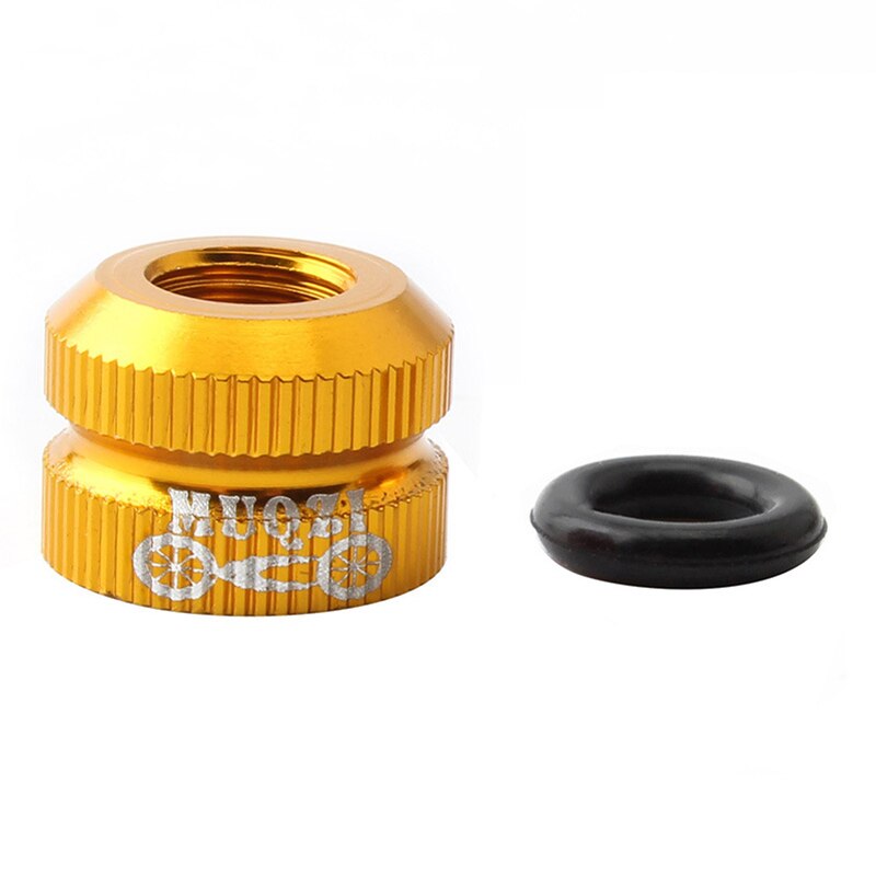 1pc 2pc 4pc MTB Road Bike Tubeless Tire Presta Valve Nut Bicycle Inner Tube Valve Cap Vacuum Tire Nozzle Nut Bicycle Accessories: 1pc gold