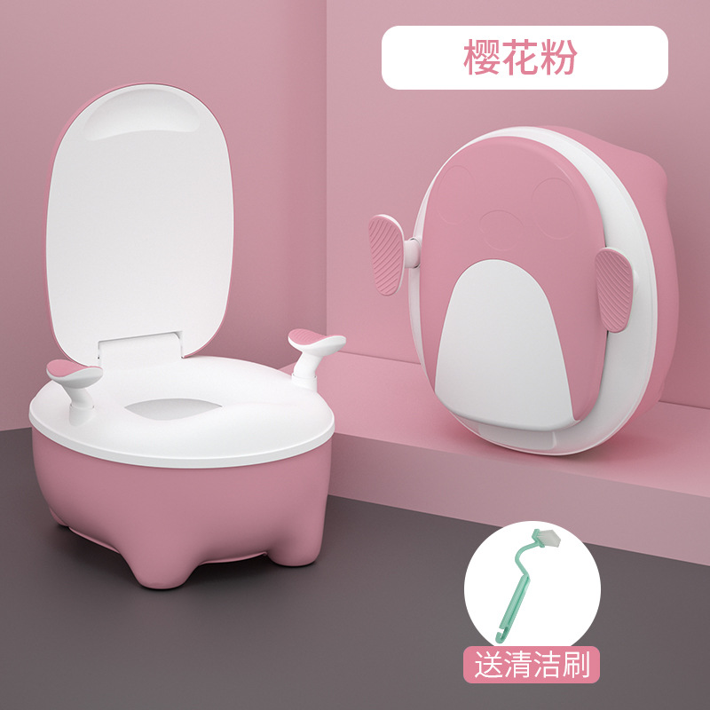 Urinoir pour bébé, grand pot amovible, pratique, facile à nettoyer, en PP , coloré, mignon, dessin animé, pour enfants: Pink