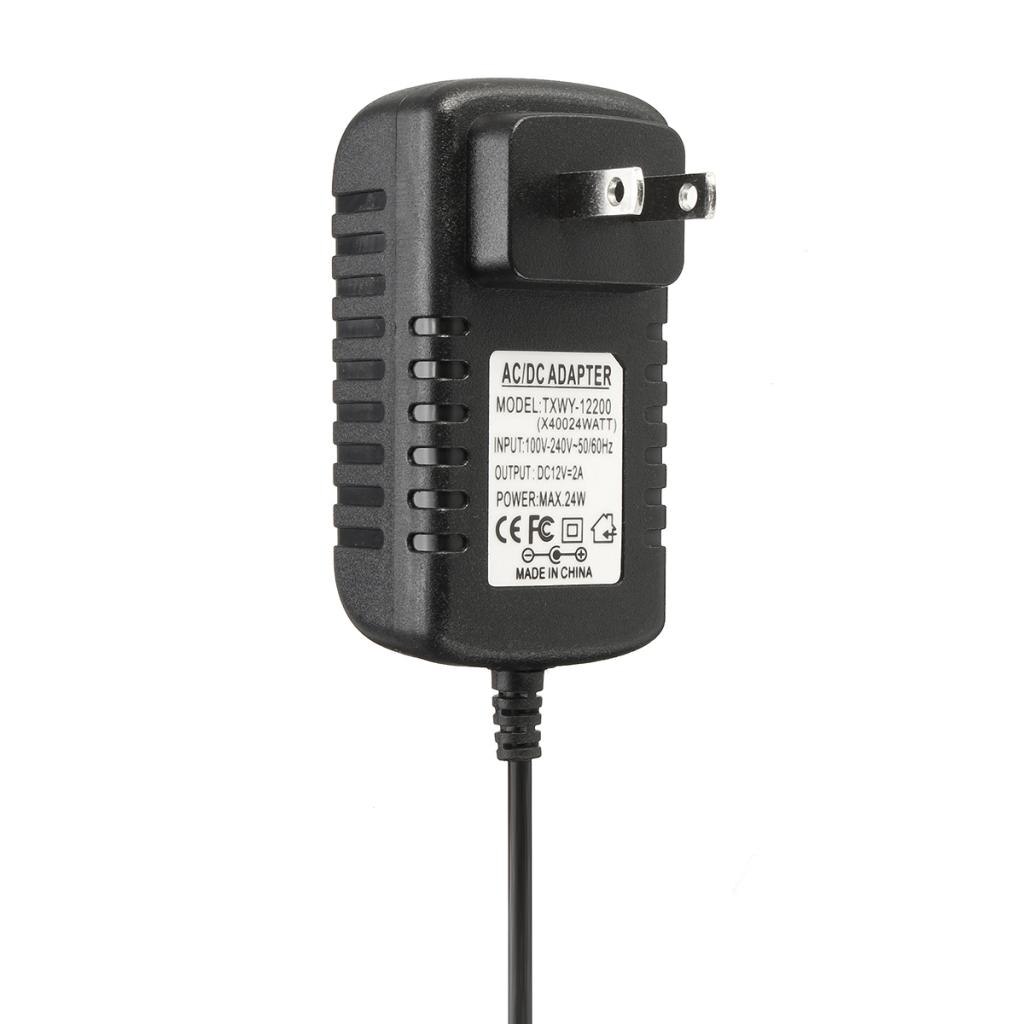 12V 2A AC/DC Switching Adapters Charger Cord 50/60Hz Power Supply Cable 4ft