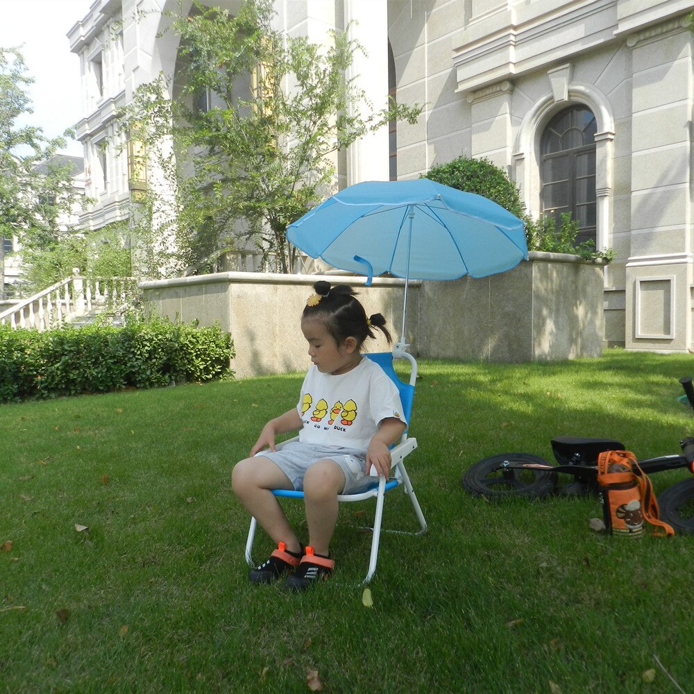 Outdoor Folding Beach Children Chair With Umbrella Utralight Baby Kids Camp Chair Sun Lounger Folding Picnic Camping Seat