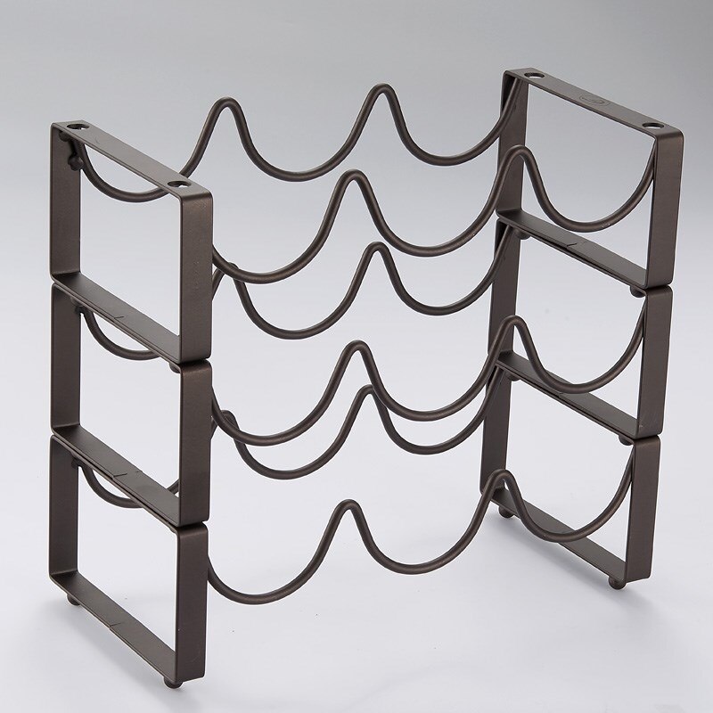 Red Wine rack European style wrought iron restaura... – Grandado