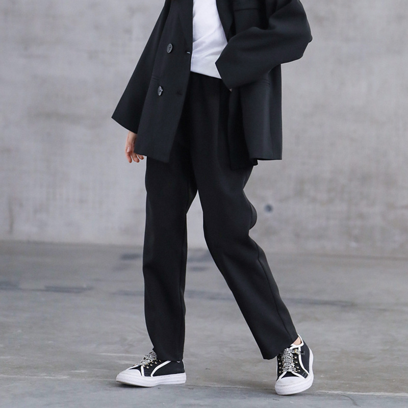 2022 novas crianças meninas meninos ternos coréia streetwear moda casual solto duplo breasted terno blazers jaqueta calça crianças adolescente