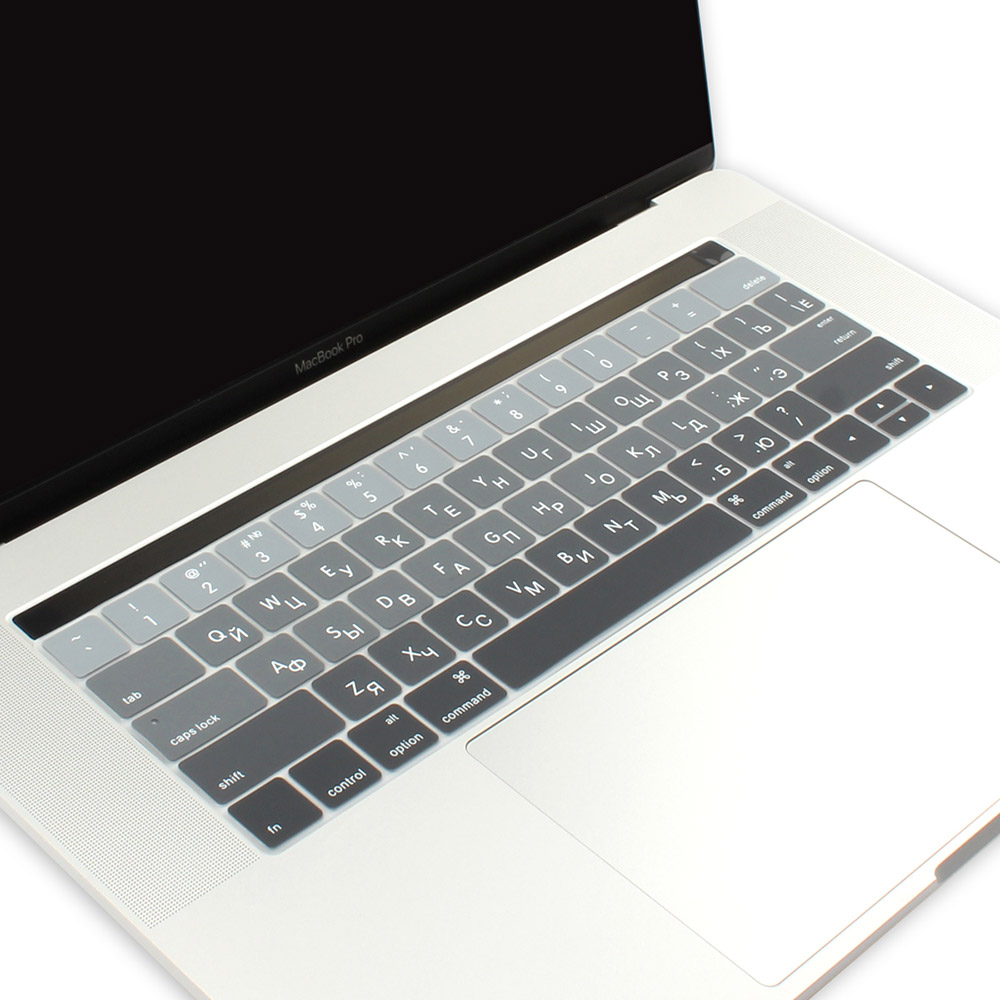 USA USA wprowadź rosyjski arabski ukraina angielski układ cienka miękka klawiatura silikonowa pokrywa dla Macbook Pro 13 15 touch bar 2019 2018