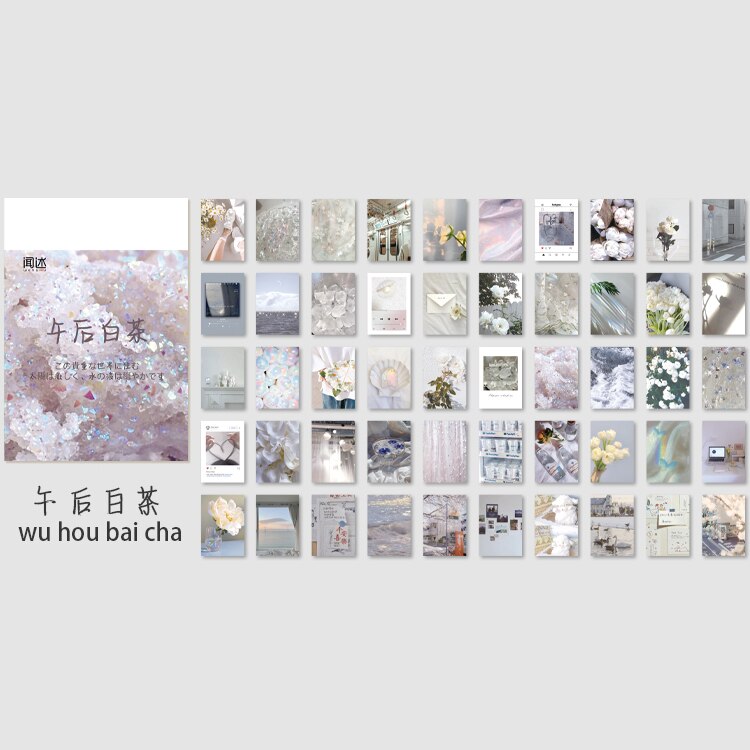 6 tipos de 50 hojas de serie de intercambio de deseos libro de pegatinas INS Art Secoration Stickers Material DIY diario escolar papelería: wu hou bai cha
