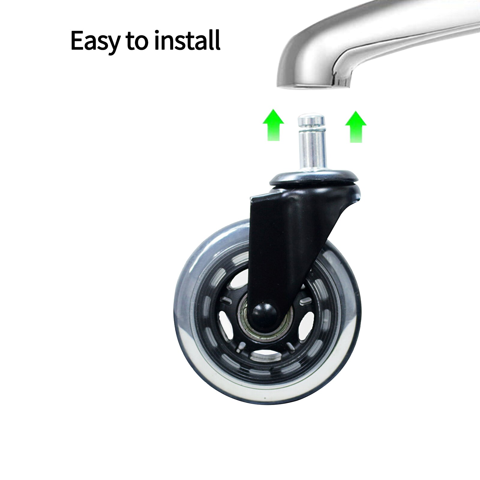 1PCS Universal Mute Caster Wheel Replacement Office Chair Swivel Rollers 360 Degree Wheels Furniture Hardware