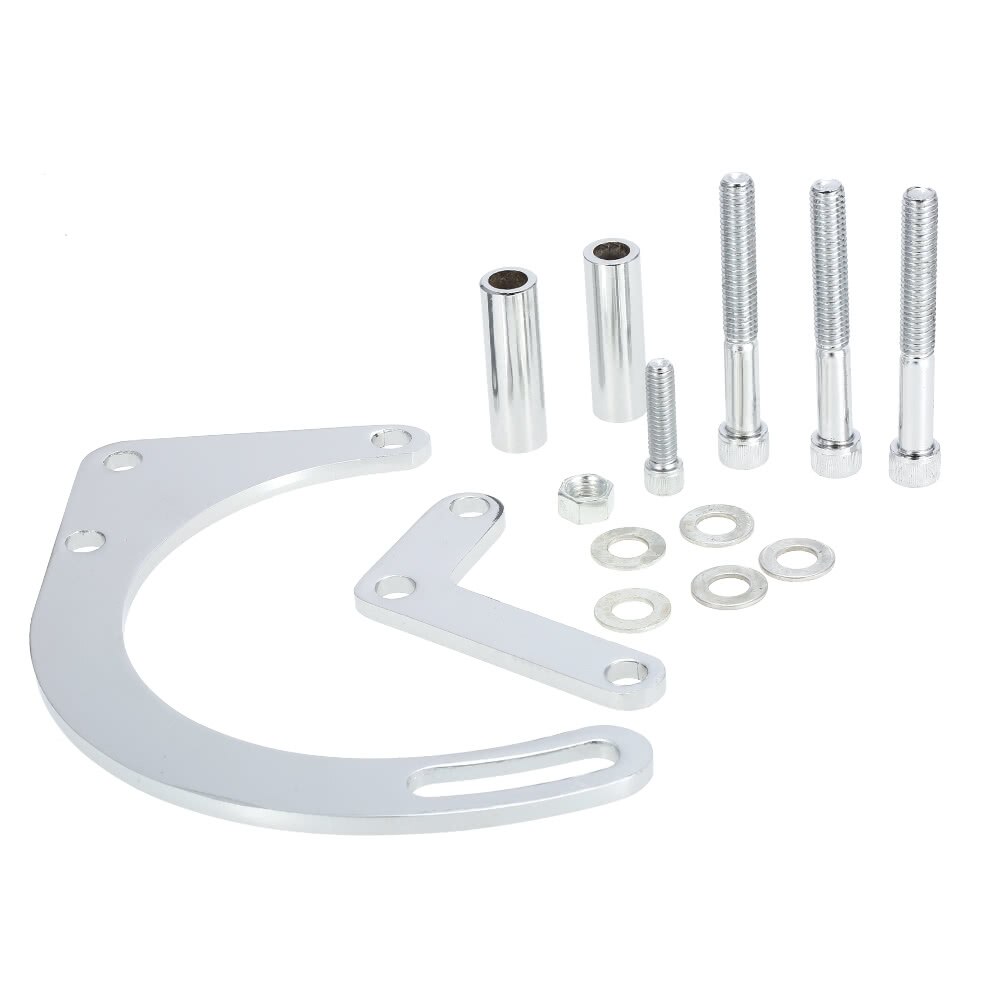 SBC Chrome Low Mount Alternator Bracket SWP SB For Chevy 350 Short Water SBC Chrome Chrome Low Low Mount Mount Alternator