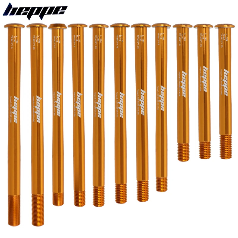 HEPPE MTB Rennrad Ultraleicht Steckachse Vorderradgabel Welle Spieß 12x100/110 Hinterradnabe Steckachse 12x142 12x148 Orange Steckachse