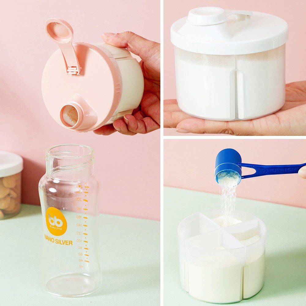 Baby Milk Powder Dispenser with Lid Portable Formula Milk Storage Containers Snack Box for Toddler Essentials Cereal Holder