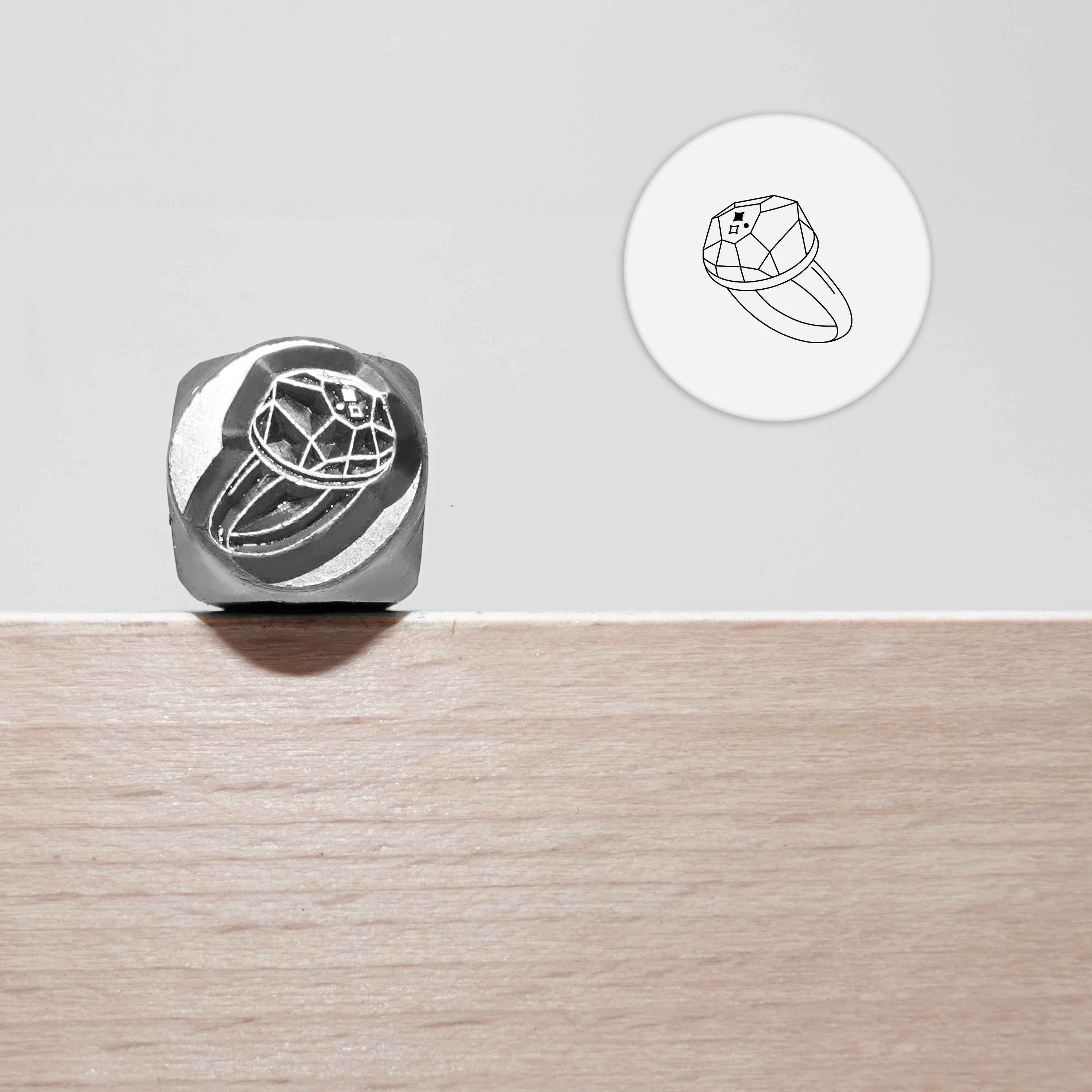 Metallprägung, Schmuckherstellungszubehör, mystische Ikonen, Metall-Stempel für Metall, Schmuck (8,5 mm): Burgunderrot