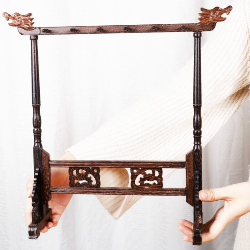 Kalligrafie Pen Houder Duurzaam Massief Houten Pen Houder Kalligrafieborstel Rack Traditionele Schilderen Schrijven Borstel Houder 12 Hangers