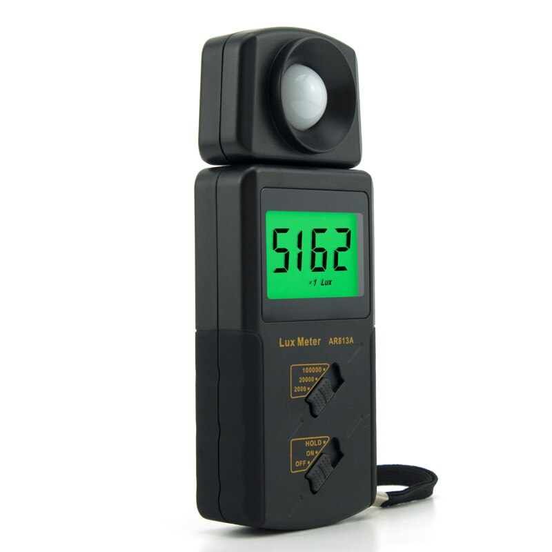 Smart Sensor High Precision Digital Lux Meter Portable LCD Screen Display AR813A Measuring Range 1~100.000 lux Electronic Meter