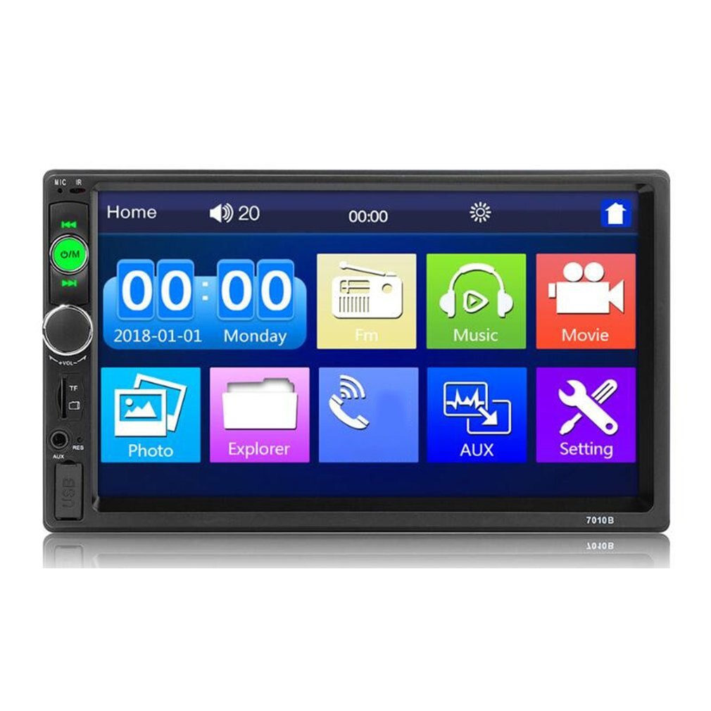 Radio Multimedia con GPS para coche, Radio con reproductor, 7 pulgadas, alta definición, 2 Din, pantalla táctil, Audio estéreo, MP5, inalámbrica