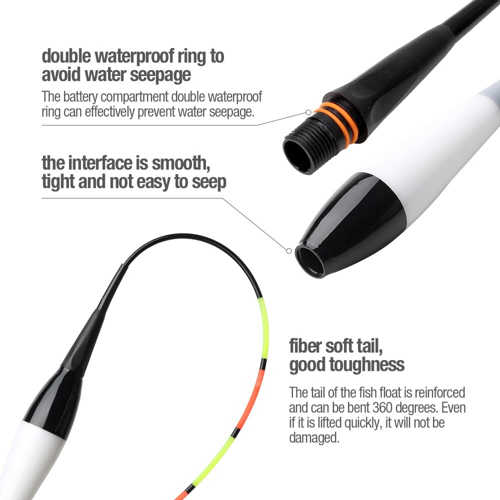 DONQL Nano Smart Led Fishing Float Zeer Gevoelige Fish Bite Herinneren Boei Zwaartekracht Sensor Gloeiende Elektrische Night Fishing Float