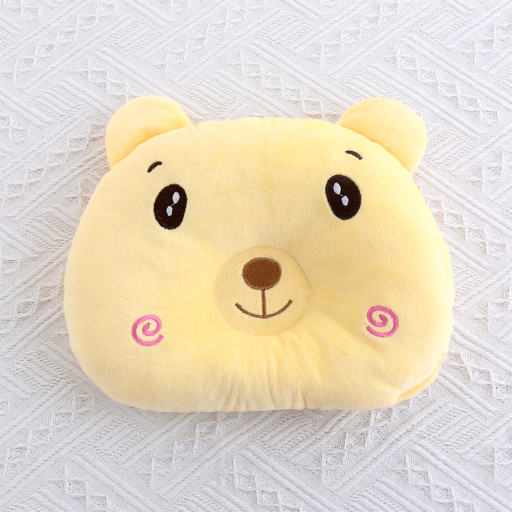 Beanie Velvet Massage Breathable Baby Pillow Solid Color Shaped Pillow Christmas Halloween Thanksgiving Easter Year: light yellow