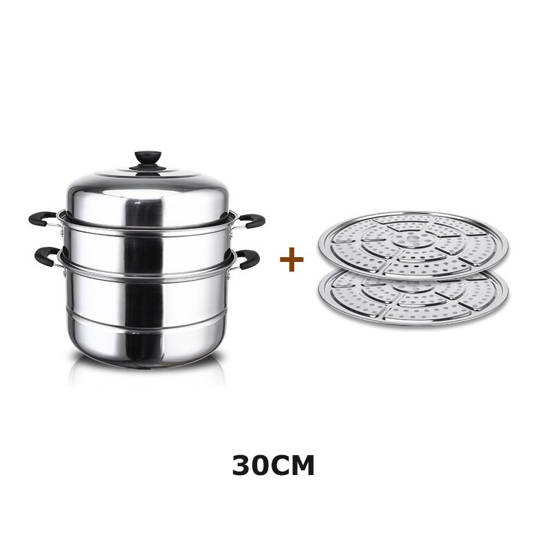Stainless Steel Three layer Thick Steamer pot Soup Steam Pot Universal Cooking Pots for Induction Cooker Gas Stove Steam pot: T2