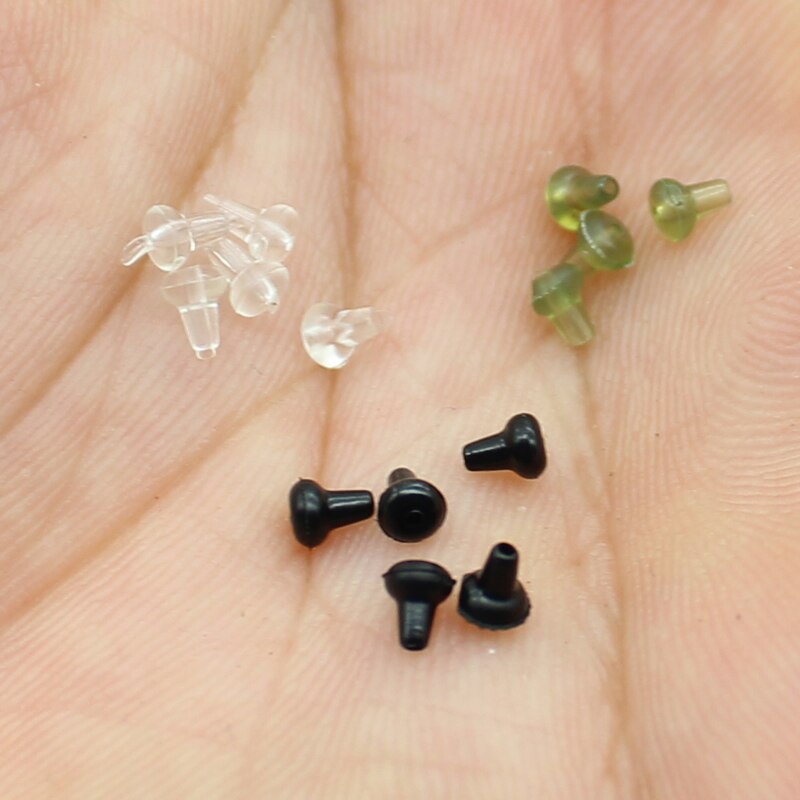 Topes de gancho para pesca de carpa, accesorios de pesca de carpa, cuentas de mango, tapones para ganchos deslizantes, cuentas de goma para herramientas de aparejo de cabello de carpa, 100 Uds.