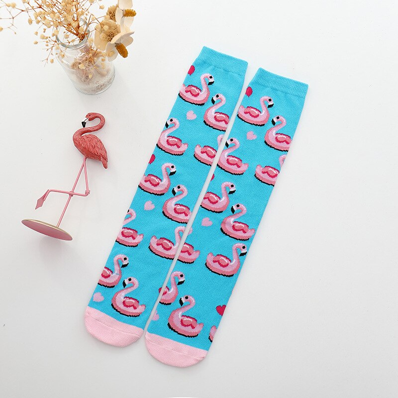 Calze per bambini calze per bambini Flamingo calze dritte per ragazze calze lunghe sopra il ginocchio calze per bambini calze al ginocchio: Socks Blue