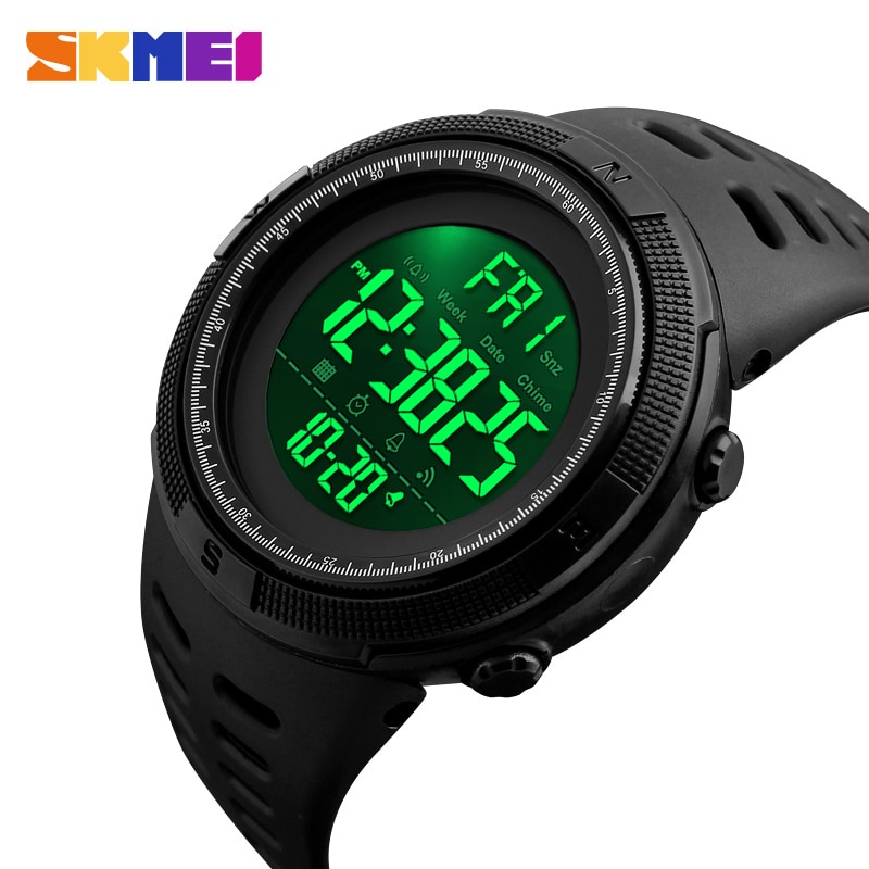 Skmei Digitale Horloges Heren Sport Countdown Chrono Horloges Mannen Mode 2 Tijd Wekker Horloges Mannelijke Klok Hombre 1251