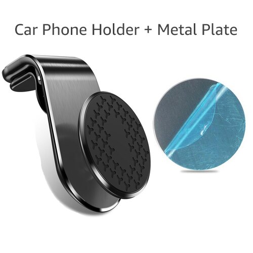 360 Metalen Magnetische Auto Telefoon Houder Voor Samsung S20 Huawei P40 Xiaomi 11 10 Magneet Gps Mount Houder Stand Voor iphone 12 11X7: Black Rotate Holder