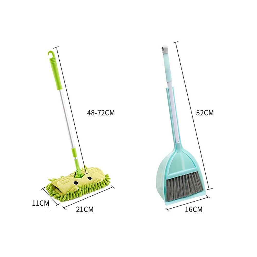 MrY Kitchen Broom Toys Children Pretend Play Toy Mops Floor Cleaning Pretend Play Cleaning Toy Set Miniature Utensils Toys Mops